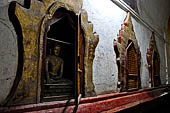 Ananda temple Bagan, Myanmar. Images of the life historical Buddha from birth to death of the circumambulatory corridors.